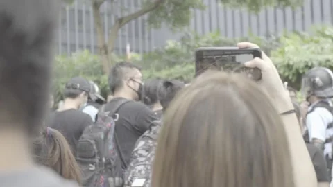 Hong Kong Protests Stock Footage 140629241