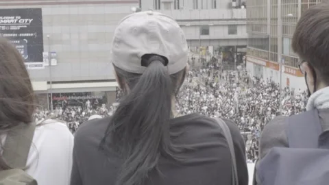Hong Kong Protests Stock Footage 140629268