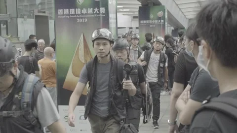 Hong Kong Protests Stock Footage 140629280