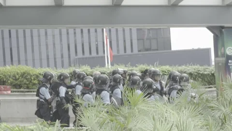 Hong Kong Protests Stock Footage 140629311