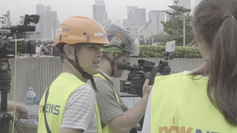 Hong Kong Protests Stock Footage 140629475