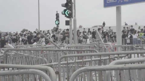 Hong Kong Protests Stock Footage 140629612
