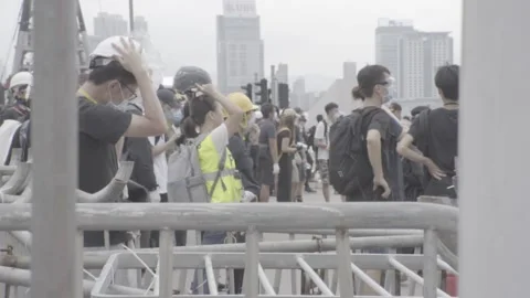Hong Kong Protests Stock Footage 140629630