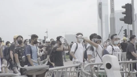 Hong Kong Protests Stock Footage 140629649