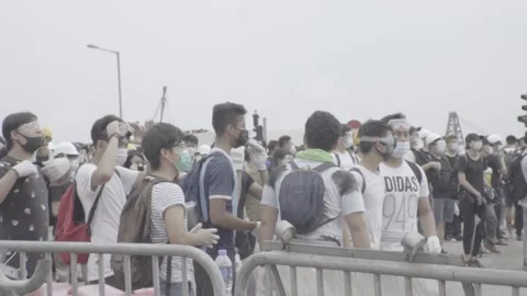Hong Kong Protests Stock Footage 140629657