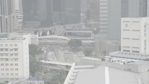 Hong Kong Protests Stock Footage 140629717