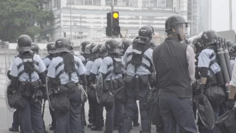 Hong Kong Protests Stock Footage 140629729