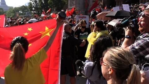 Hong Kong protests for freedom and democracy Stock Footage 115439341