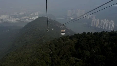 Hong Kong Ropeway 2 Video stock 106278879