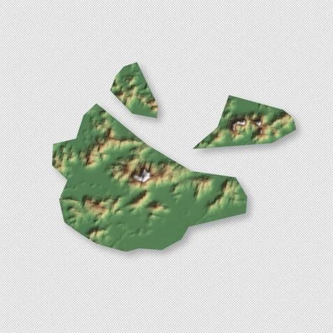 Hong Kong Rotating 3D Relief Map Seamless Loop, Alpha Channel 4K Stock Footage 340714982