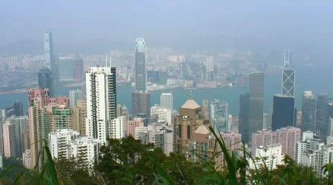 Hong-Kong skyline Stock Footage 581422