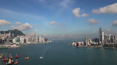 Hong Kong Skyline Stock Footage 32846788