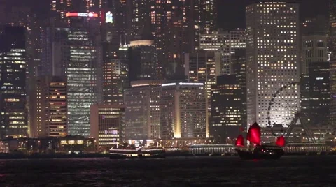 Hong Kong Skyline Stock Footage 42710992