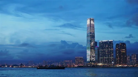 Hong kong skyline Stock Footage 51028006