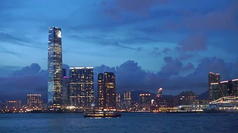 Hong kong skyline Stock Footage 51028353