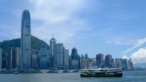 Hong Kong Skyline Stock Footage 79054376
