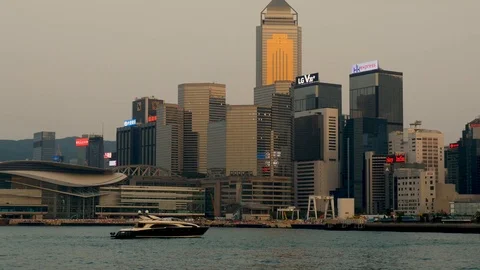 Hong Kong skyline 動画素材 87660296