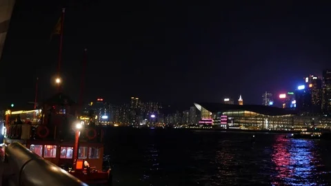 Hong Kong skyline Video stock 87660342
