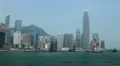 Hong Kong Skyline, Victoria Harbour, blurred logos, Ship, time lapse HD Footage