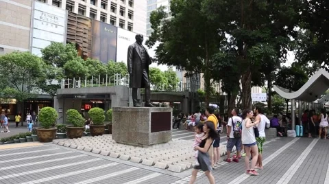 Hong Kong Statue Square 動画素材 52266770