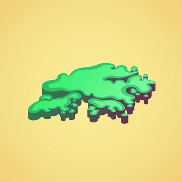 Hong Kong - stylized 3D map Stock Illustration
