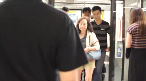 Hong Kong Subway Stock Footage 3769475