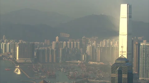 Hong-Kong sunset Stock Footage 26620352