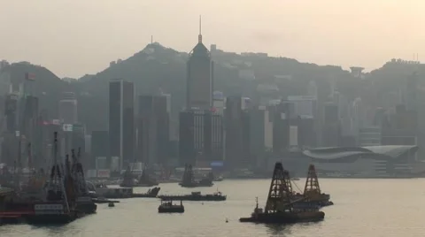 Hong Kong sunset Vídeo Stock 42969642