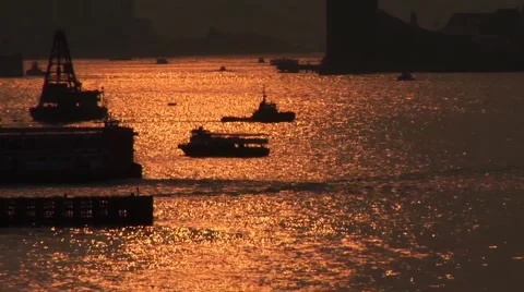 Hong Kong Sunset Video stock 45076580