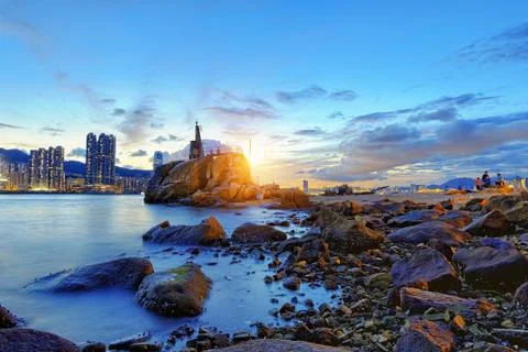 Hong Kong Sunset Stock Photos
