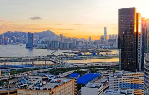 Hong Kong Sunset Stock Photos