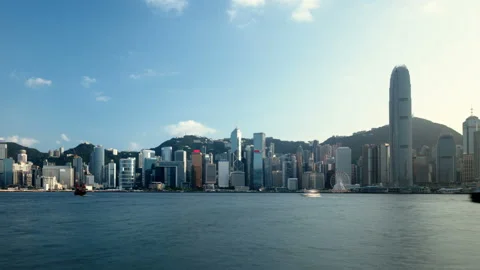 Hong Kong sunset, time lapse Stock Footage 116898918