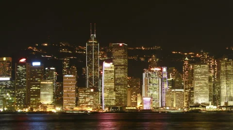 Hong Kong Symphony of Lights Stock Footage 1936749
