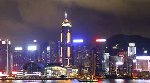 Hong Kong Symphony of Lights Stock Footage 5167840