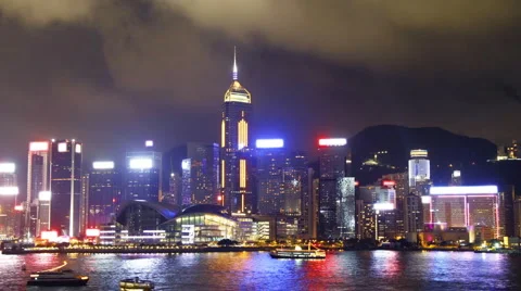 Hong Kong Symphony of Lights Stock Footage 5168376