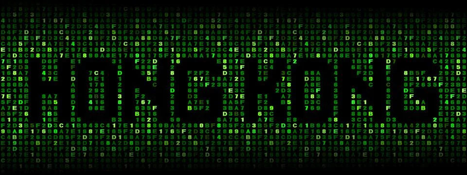 Hong Kong text on hex code illustration Stock-Illustration