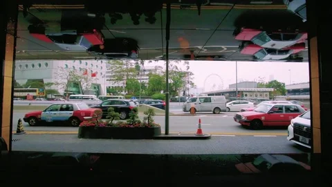 Hong Kong through the window Video stock 77297811