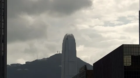 Hong Kong timelapse of daytime cloudy day at Victoria Harbour - 4k Stock Footage 292458509
