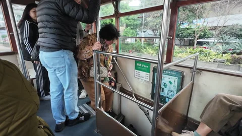 Hong Kong tram. Stock Footage 304664873