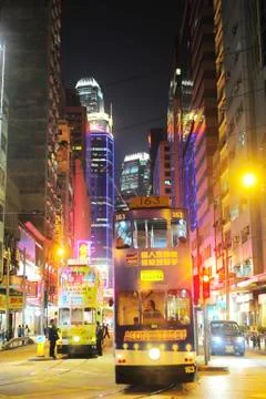 Hong kong trams Stock Photos