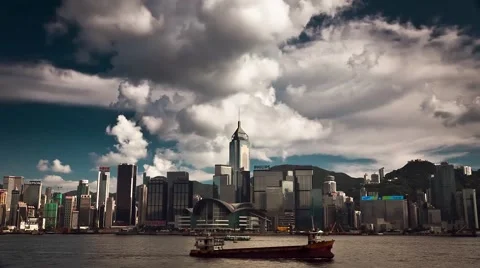 Hong Kong Tsim view timelapse Video stock 48608930