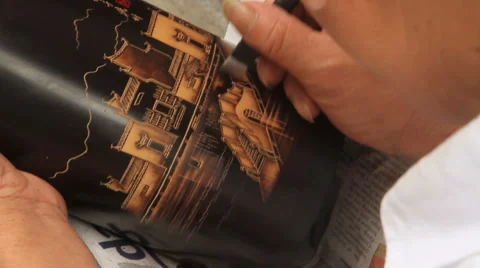 Hongcun carving Stock Footage 5503431