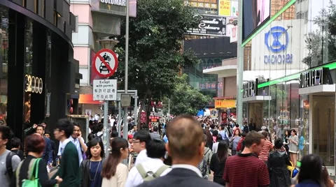 HongKong downtown Stock Footage 43965986