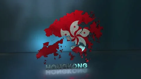 Hongkong Map Stock Footage 283080055