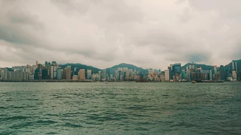 HongKong Skyline Timelapse 库存影片 87761785