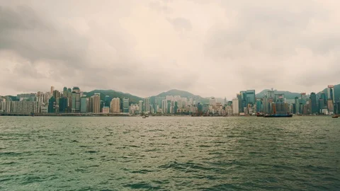 HongKong Skyline Timelapse 库存影片 87761861