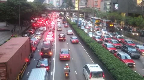 Hongkong Traffic Jam Vídeos de archivo 8922589