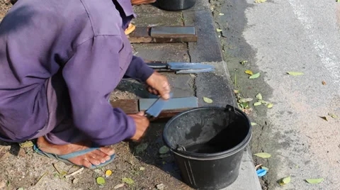 Honing Knife 動画素材 31713764