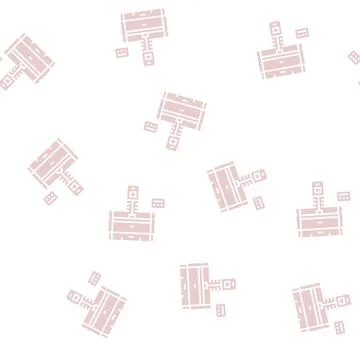 Honing machine glyph seamless pattern Stockillustratie