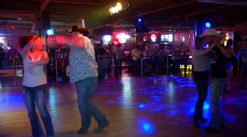 HonkeyTonk Western Dancing Stock Footage 49039380